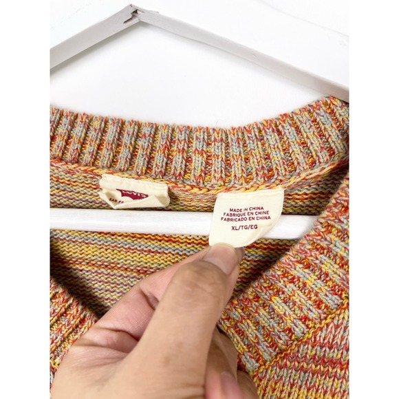 Levis Sleeveless V Neck Sweater Knit Striped 70s Womens Size XL - Picture 4 of 8